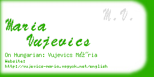 maria vujevics business card